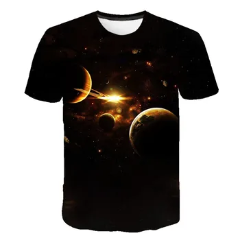 2020 Poletje Galaxy T-Shirt Vesolje Zvezdnato Nebo T-shirt 3D Natisnjeni Vzorec Moški / Ženski Top 6-XL Brezplačna Dostava