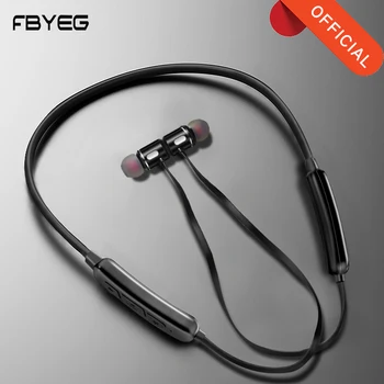 FBYEG Brezžične Bluetooth Slušalke Stereo Slušalke Športne Slušalke Bluetooth Čepkov Magnetni Slušalka z Mikrofonom za telefon