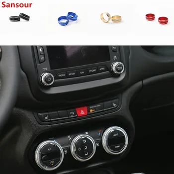 Sansour Notranje zadeve Kalupi za Jeep Renegade-2018 Avto CD Stikalo Gumb Gumb Okrasni Pokrov za Jeep Renegade Dodatki