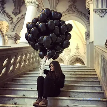 50/100 kozarcev 10palčni black latex baloni helij balonom za Poročne Dekoracije Helij Globos Rojstni Dekor otroška Igrače