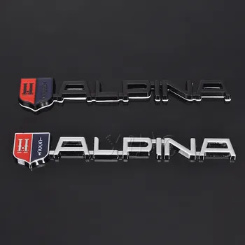 3D Kovinski Avto Nalepke Auto Emblem Preuredi Logotip Značko Decal Za BMW Alpina M 3 5 6 X1 X3 X5 X6 Z E46 E39 E60 E90 E60 Avto Dodatki
