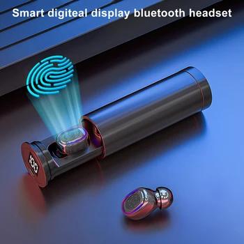Mini TWS Brezžične Slušalke Bluetooth 5.0 V uho HIFI Stereo Šport Gaming Slušalke LED Digitalni Zaslon Za Samsung Xiaomi
