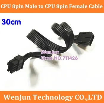 Visoka Kakovost 30 cm CPU Napajalni Kabel PROCESORJA 8Pin Moški 8Pin Ženski Podaljšek Kabla z 18AWG žice 8p 8 PIN Ribbone Kabel