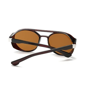 LongKeeper Steampunk sončna Očala Moški Ženske Modni Krog Ščit Strani Očala blagovne Znamke Oblikovanja Vintage sončna Očala UV400 Oculos de sol