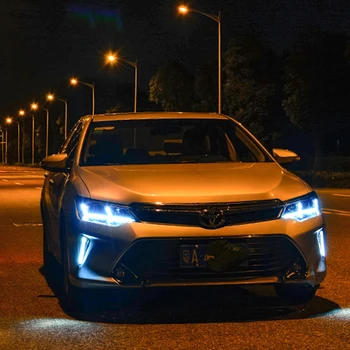 Avto Styling za leto 2016 2017 Toyota Camry V55 LED Žarometi Novi Camry Luči drl Objektiv Dvojnim Snopom, H7 HID Xenon