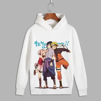 Japonska Naruto Cosplay Uchiha Sasuke Tiskanja kapičastih Pulover Kakashi sweatshirts Unisex Akatsuki Itachi Runo Kapuco za Jesen