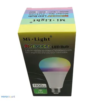 MiLight LED Lučka 12W RGB+SCT Žarnice LED Svetloba, možnost zatemnitve E27 FUT012 AC86-265V Pozornosti 2.4 G Brezžični Pametni Telefon APP Nadzor