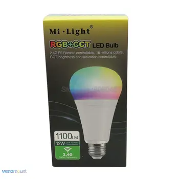 MiLight LED Lučka 12W RGB+SCT Žarnice LED Svetloba, možnost zatemnitve E27 FUT012 AC86-265V Pozornosti 2.4 G Brezžični Pametni Telefon APP Nadzor