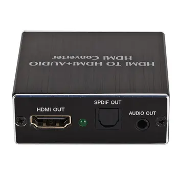 Avdio Extractor RCA HDMI je združljiv Pretvornik HDMI-združljiv+3.5 AUDIO+SPDIF Audio Extractor 4K Optični Audio Dekoder