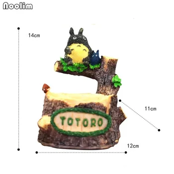 NOOLIM Ustvarjalne Smolo Vaza Sočne Rastline Planter Pot Totoro, ki Stoji na Drevesnem Panju Pot Urad za Namizni Vrt Dekor