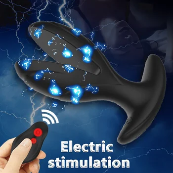 Vibracijska Analni Čep Električnega Udara Impulz Vibrator Sex Igrače Za Nekaj Prostate Massager za Moške, Ženske G-P Točke Vibratorji