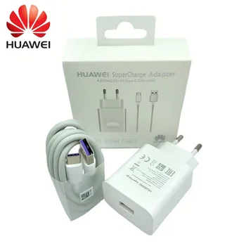 HUAWEI Super Polnilnik Mate 9 10 Mate 20Pro P20 veliko polnjenje Hitro Potovanje Stenski Adapter 4.5V5A/5V4. 5A Tip-C 3.0 USB Kabel