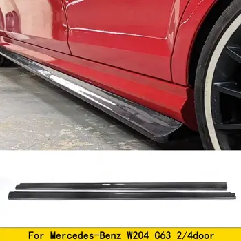 Ogljikovih Vlaken Strani Telesa Krila Komplet za Ustnice Razdelilniki Kritje Za Mercedes-Benz c razred W204 C63 AMG 2/4 Vrata 2007-Visoke Kakovosti kit