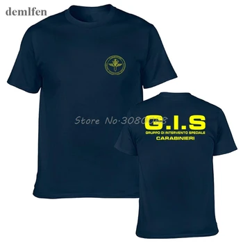 Modna Policija GIS Gruppo Di Intervento Speciale Swat italijanski Posebne Sile Tshirt Moški Harajuku Tiskanja Bombaž O-Vratu T-shirt Tee