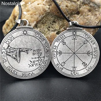 Pentacle Lune Tipko Salomona Talisman Amulet Nakit Izrael Darila Moški Ženske Ogrlica