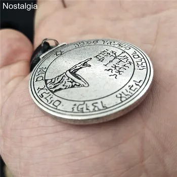 Pentacle Lune Tipko Salomona Talisman Amulet Nakit Izrael Darila Moški Ženske Ogrlica