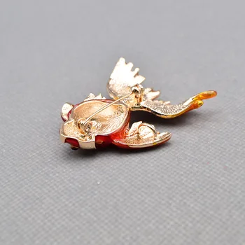 CINDY XIANG zlata riba broške za ženske srčkan živali design broška pin emajl nakit