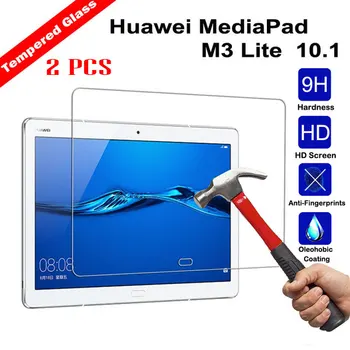 2 KOS 9H Kaljeno Steklo Za Huawei MediaPad M3 Lite 10 10.1 palčni BAH-W09 BAH-AL00 2017 tablet Screen Protector Zaščitno folijo