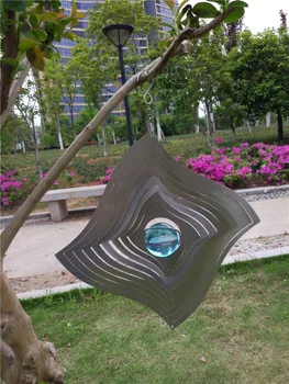 12 inch veter kolesce Diamond-oblikovan s Stekleno kroglo(5 CM), narejen iz 1mm stainess jeklene pločevine z visoko kakovostjo