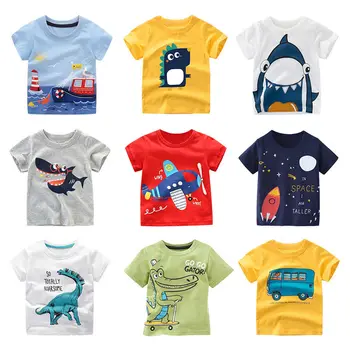 Majica Risanka Živali Baby Otroci, Fantje, Otroci Bombaž, Kratke Rokave Poletnih Oblačil Natisniti Tee Malčka