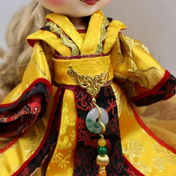 Blyth 1/6 Lutka LEDENO Licca BJD Skupni Organ Oblačila Kitajski Cesar Royal Zlati Brezplačna Dostava