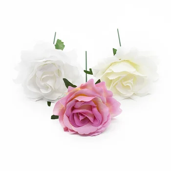 100 kozarcev Svile rose glave Poroko počitnice dobave Dekorativne rože venci bonboniera Broška Pokrivala Doma dekoracijo ponaredek cvet