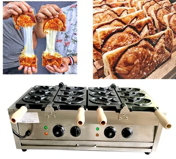 Brezplačna dostava Električni taiyaki pralni/ 6 kos ribe torto vaflji žar/ vaflji maker