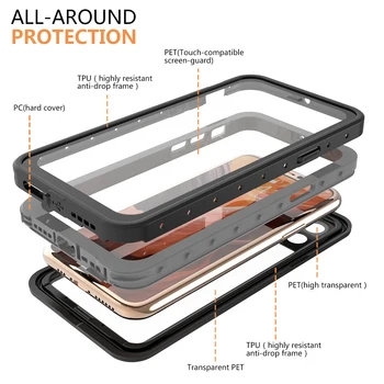 Vodoodporna Primeru Vrečko za Apple iPhone 12 12 Pro Max 6.7 2020 Novo Deskanje Smučanje Anti pade Celotno Telo, Kritje velja za iPhone 11