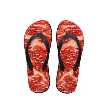 Noisydesigns poletje Moški copati Moški flip flops platformo outdoor obutev Moška hrana meso pirnt plaži sandali flip-flops čevlji