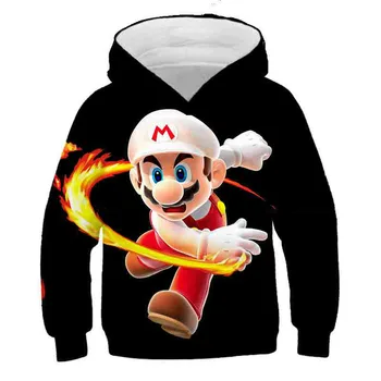 Tri dimenzionalni Mario noro avanturo majica, fantje in dekleta modni risanka pulover, otroška animacija 3D tiskanje
