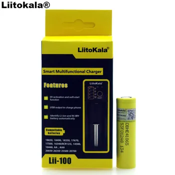 Liitokala lii-100 1,2 V 3.2 Proti 3,7 V 26650 16340 Smart Polnilec+1PCS LGDBHE4 2500mAh 18650 Razrešnice 20A 30A Baterija za ponovno Polnjenje