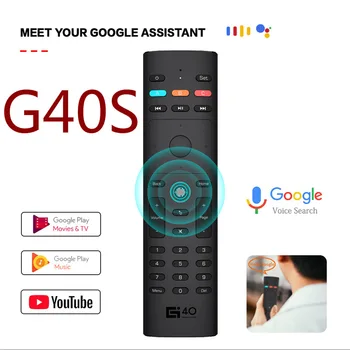 G40S zraka miško daljinski upravljalnik je vrtavka glasovno iskanje ir upravljalnikom samsung Lg odd. za Android TV Box