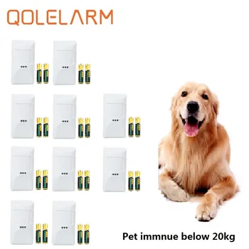 QOLELARM 433MHz PET imunski PIR Detektor, Senzor Gibanja, ANTI PET za pod 20 kg živali, Za Wifi/GSM Domov Alarmni Sistem