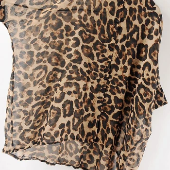 XITAO Trend Leopard Šifon Majica Plus Velikost Svoboden Nezakonitih Bat Rokav Tanke Ženske Vrhovi Moda Pomlad Poletje Bluze XJ4287