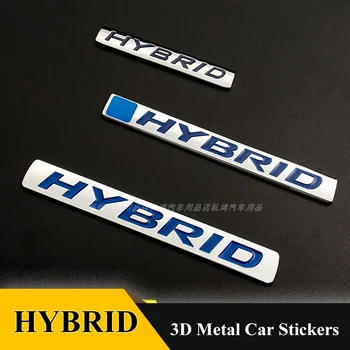 3D Metal HIBRID Značko Nalepka Simbol Nalepke Avto Styling Za Honda, Nissan Hybrid, Civic Fit Jazz CRV Soglasju Odyssey Dodatki
