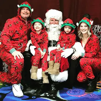 Božič Družinski ujemanje oblačila Božič domov nositi Romper Jumpsuit Stranka Klub Pižamo Nastavite Sleepwear Žensk, Moških, Otrok More