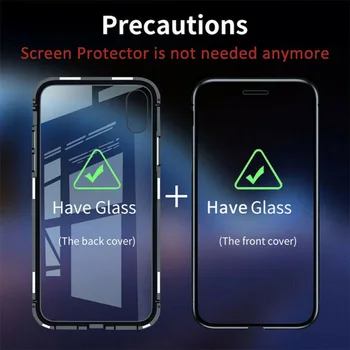 Magnet, Kovinsko Ohišje Za Xiaomi Redmi 9C NFC Primerih Poco X3 F2 Pro Dvojno Steklo Zaščitno Odbijača Redmi Opomba 9 9 Pro 9A Prime Funda
