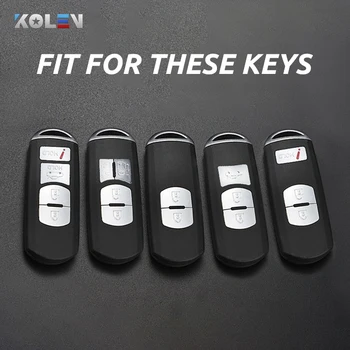 Avto Ključ Kritje Primera TPU+PC Daljinskega Ključa Imetnika Lupini Za Mazda 2 3 5 6 Atenza Axela CX-3 CX-4 CX-5 CX-7 CX-9 MX-5 2/3/4 Dodatki