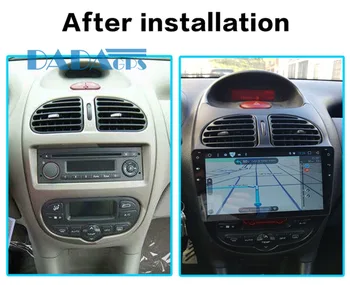 Najnovejši Android 9.0 4G RAM Radio Avtomobilski Stereo sistem GPS Navi ne CD Predvajalnik DVD-jev za Peugeot 206 2000-2016 Vozila glavne enote Multimedia Audio