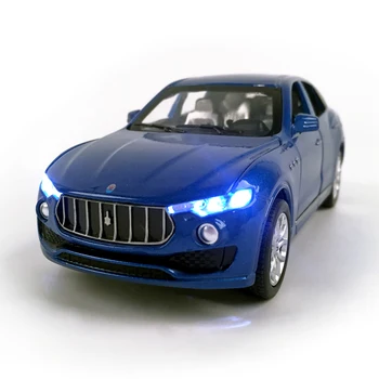 1:32 Obsega Zlitine Diecast Avto Maserati Levante SUV Model, Potegnite Nazaj Avtomobil s Sound&Light Darilo za Rojstni dan igrača za otroka, Fant