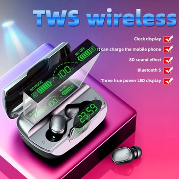 G6 Dvojni zaslon Bluetooth 5.1 Slušalke Glasovni Nadzor V Uho Brezžični Čepkov za Športne Slušalke Čepkov in-Ear Slušalke