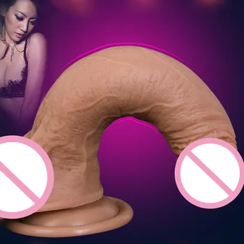 Nove Super Realne Mehki Silikonski Ogromen Dildo Sesalni Strapon Moški Umetni Penis Dick Masturbator Adult Sex Igrače Za Ženske