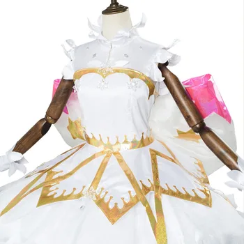 Cardcaptor Sakura:Jasno Kartico Sakura Kinomoto Snow Angel Obleko Cosplay Kostum