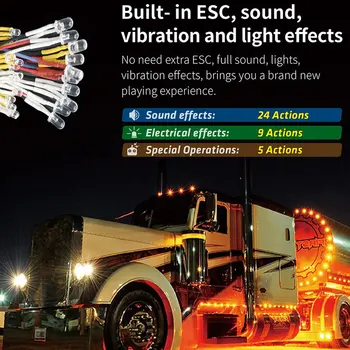 G. T. Moč Razsvetljave Glas Vibracij, Sistem PRO APP Nadzor za RC Avto Deli Container Truck Polje za Nadzor Odbora ESC Način 2020 nova