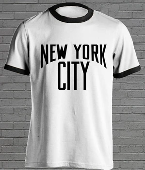 New York City Retro T shirt Letnik Tshirt Old School T shirt moletom ne tumblr t shirt priložnostne vrhovi tees zvonec moda - K135