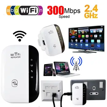 Brezžični WiFi Vmesnik Wifi Extender 300Mbps Ojačevalec WiFi 802.11 N Wi Fi Booster Dolgo Vrsto Repiter Wi-fi Dostopno Točko, Ponovitev