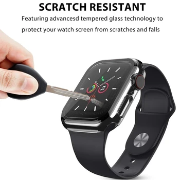 Za apple watch primeru Screen Protector film Odbijača s Težko PC Pokrov za iwatch primerih 44 mm 40 mm Serije 5 4 Odporno na Praske