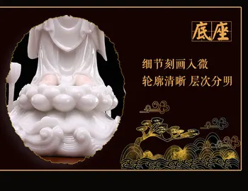 48 cm velike visoko kakovostni jade Amitabha Sakyamuni RU LAI kip bude Azija družinsko varnost, zdravo zaščito DOMA Svetišče Kiparstvo