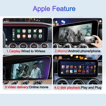 Brezžični Carplay Ključ Avtomobila Multimedia Player Android 9.0 Žični Brezžični Apple Carplay Za Audi Benz Ogledalo povezavo Različica 3.0