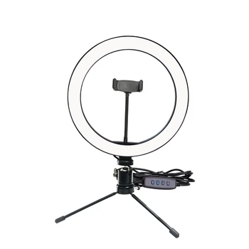 10 Palčni Foto LED Selfie Obroč Svetlobe Z Stojalo Za Telefon Youtube Video Kamero Studio sestavljajo Svetilko Z USB-Obroč za Svetilko